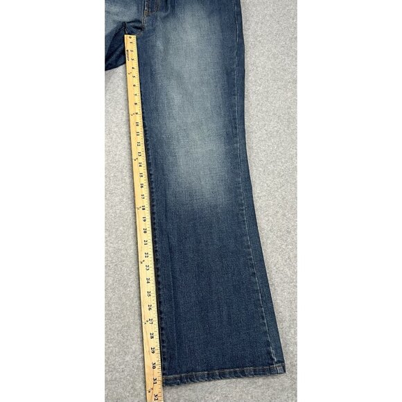 Chico’s Platinum Women’s Jeans Sz XL Beaded Aztec Inspired Embellished Denim - Picture 13 of 16